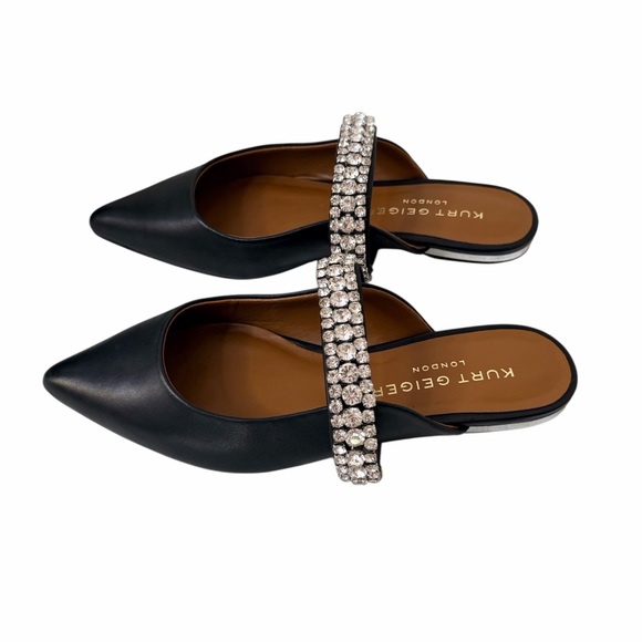 KURT GEIGER PRINCELY FLAT CRYSTAL EMBELLISHED MULE. - Picture 6 of 9